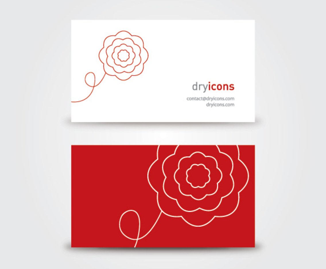 Розовая визитка макет