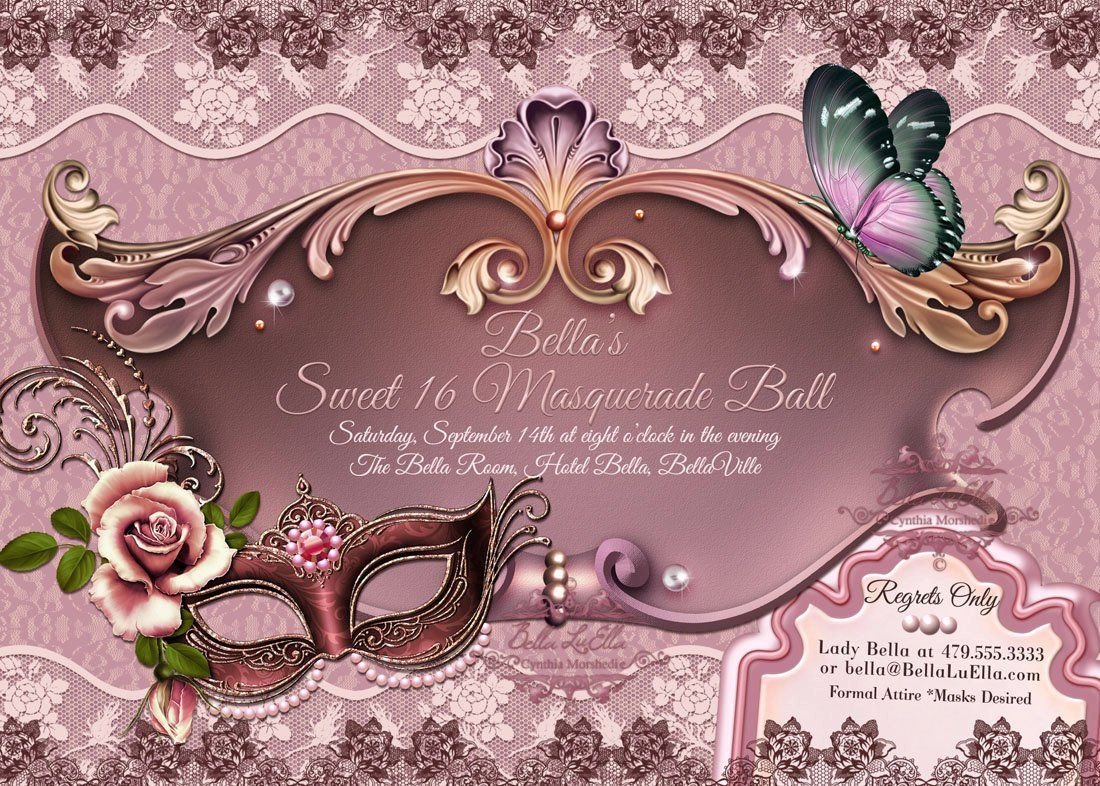 Красивые пригласительные на бал маскарад