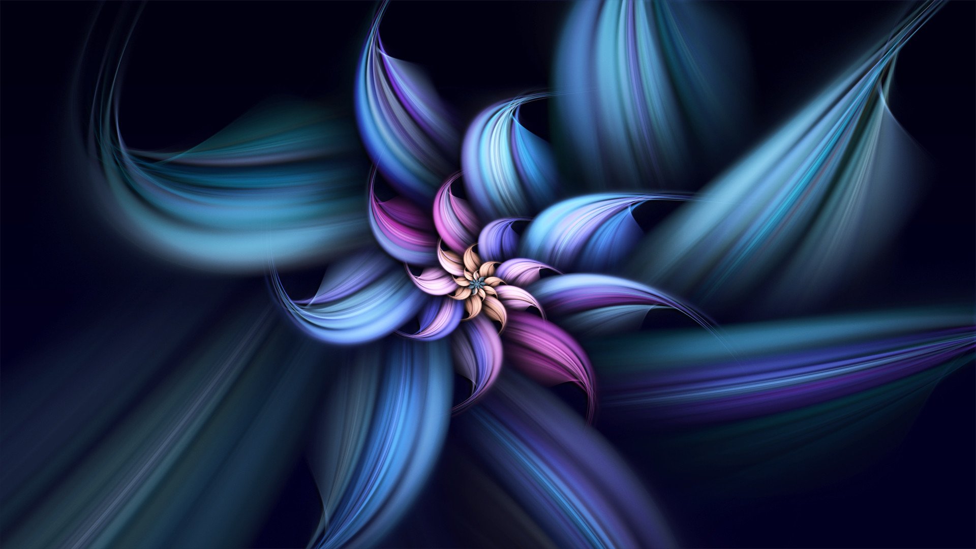 Лилии синие абстракция