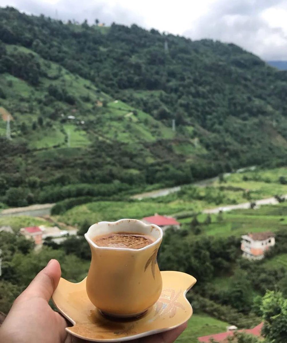 Утро кофе горы