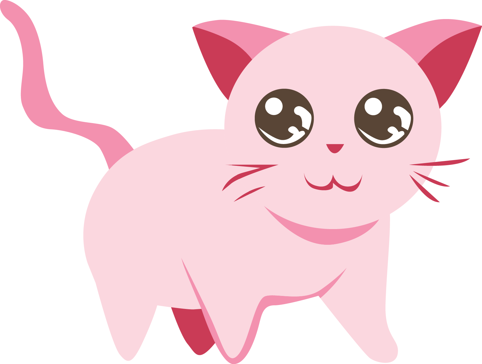 Розовый котик. Розовая кошечка. Розовая кошка мультяшная. Черно розовую кошку
