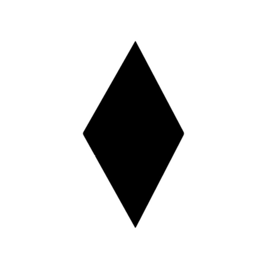 Белый ромб на черном фоне