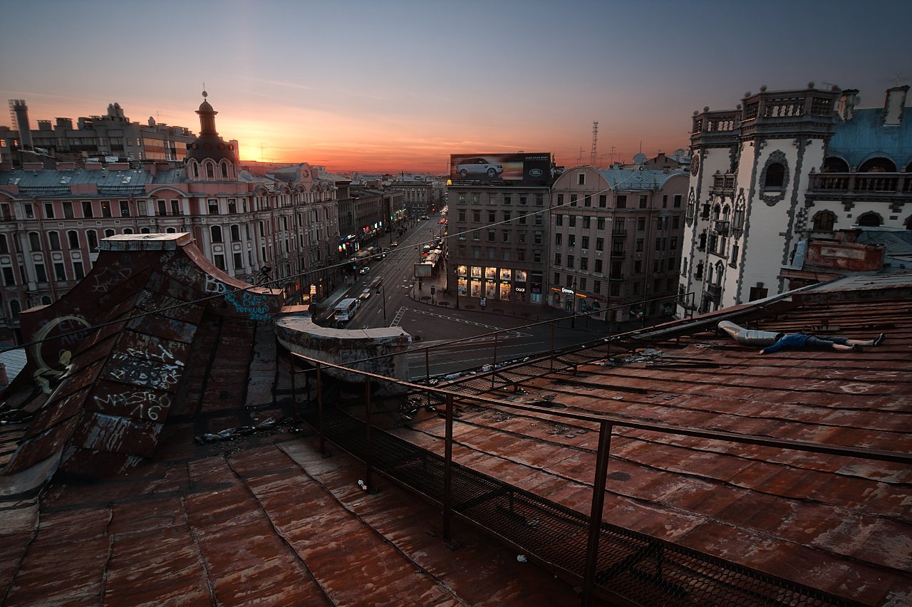 Площадь Льва Толстого Санкт-Петербург с крыши