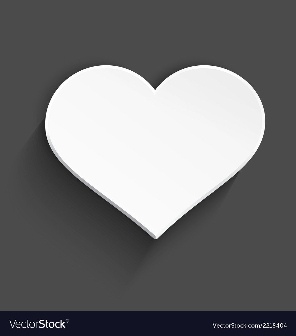 Сердце белое вектор