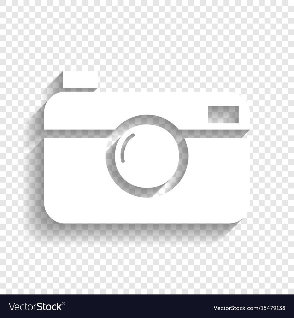 Значок фотоаппарата белый