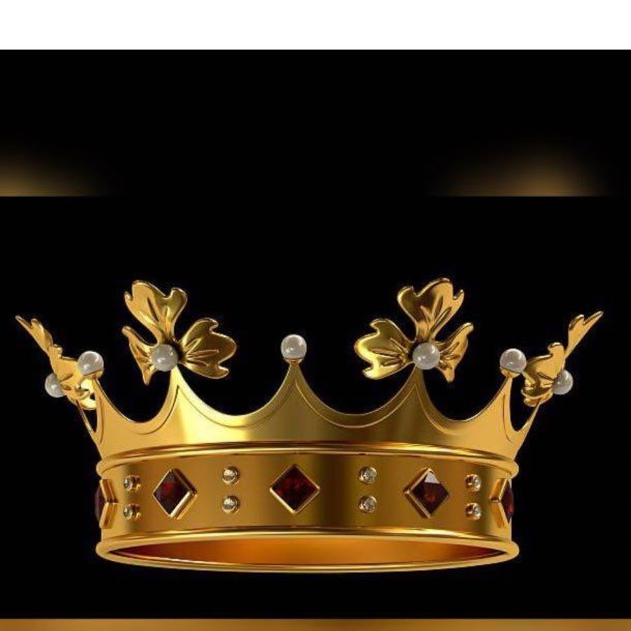 Золотая корона на черном фоне