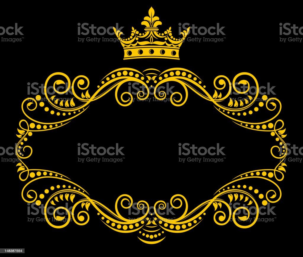 Золотой орнамент с короной