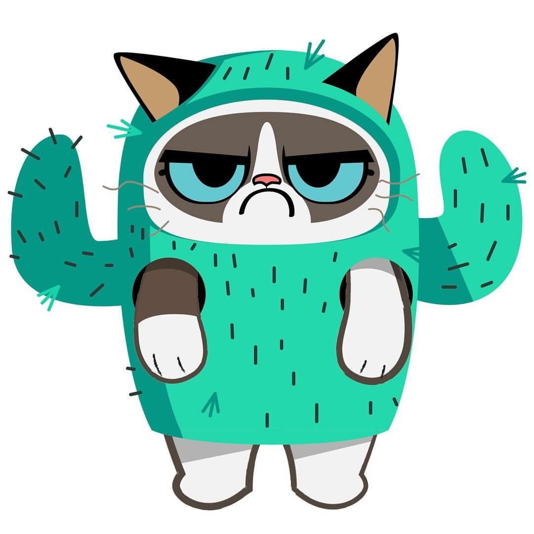 Нарисованный недовольный кот