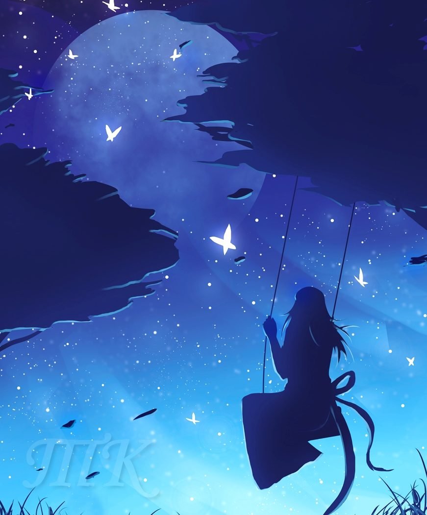 Качели на фоне неба