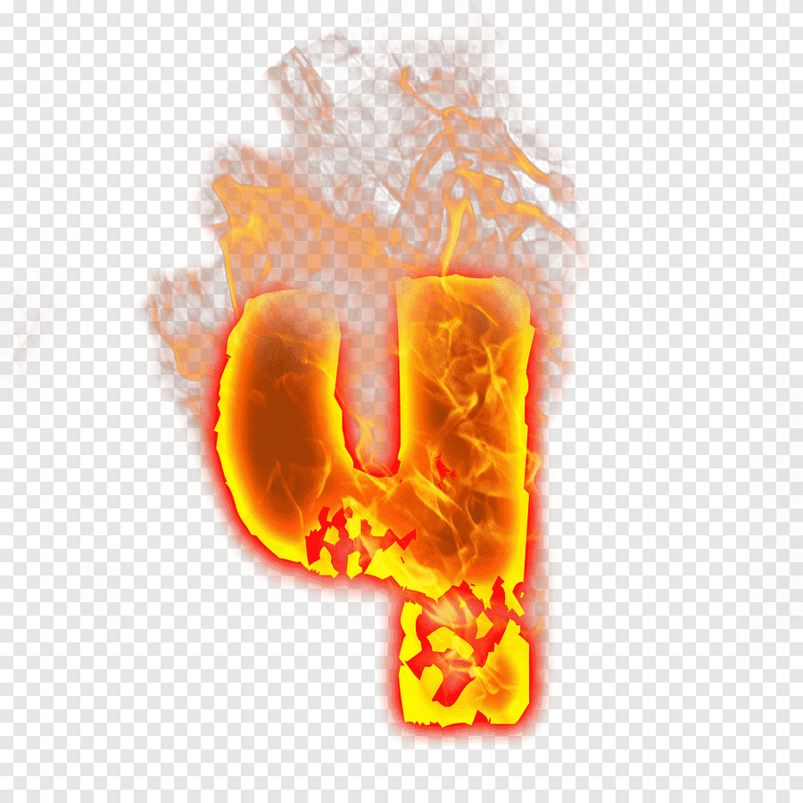 Огненные буквы на прозрачном фоне