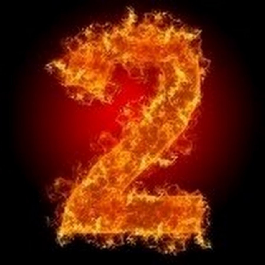 Цифра 3 с огнем