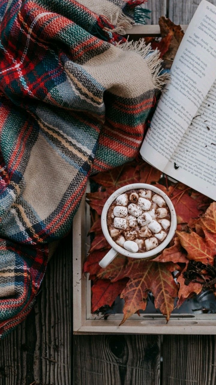 Осенние листья на черном фоне