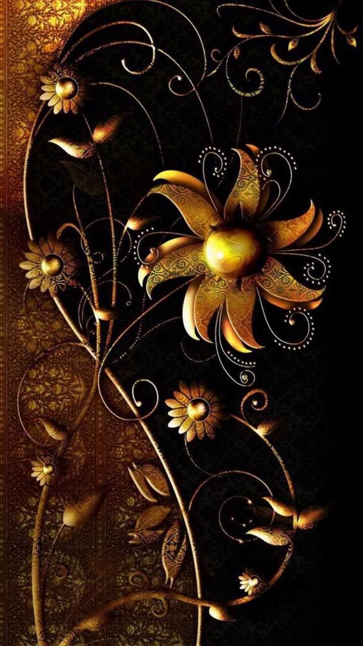 Черный с золотом