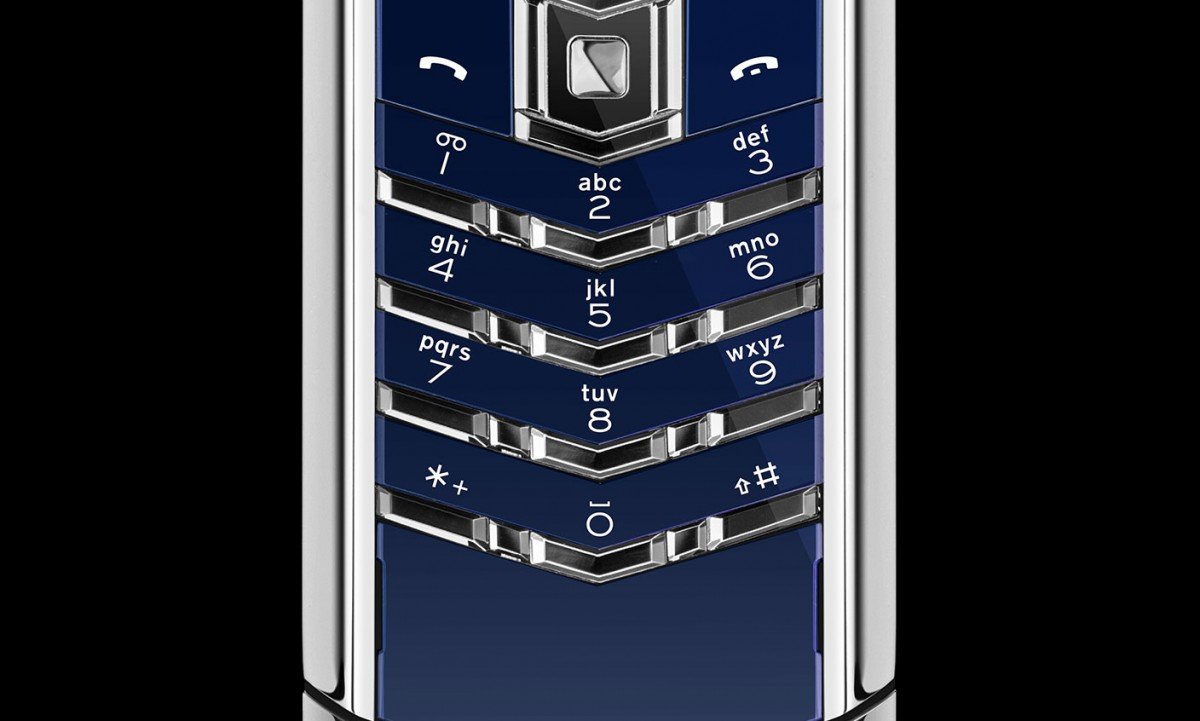 Vertu Signature s Design Navy Blue Alligator