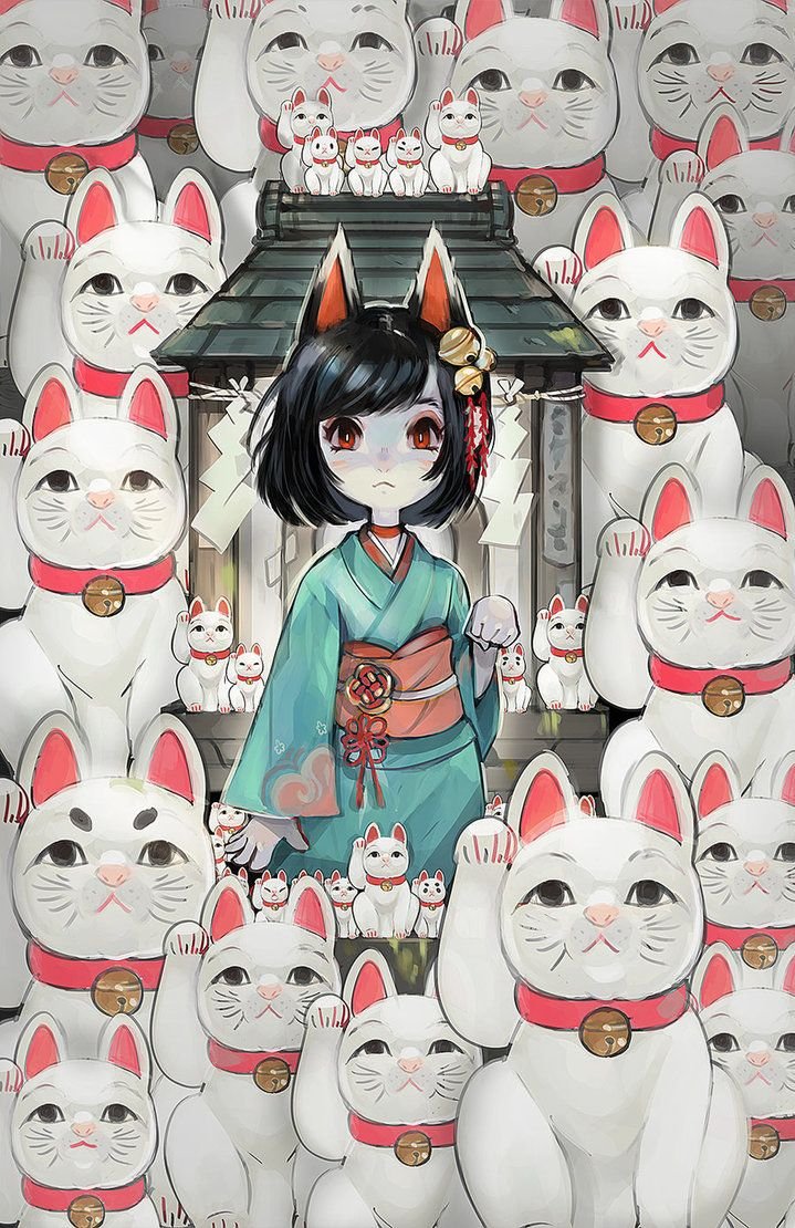 Тг Стикеры Maneki Neko
