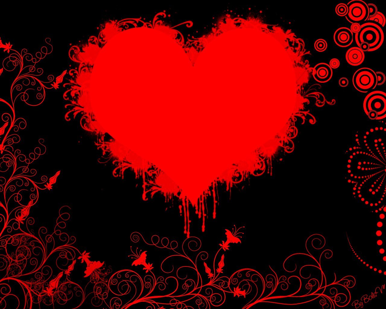Красные сердечки на черном фоне картинки
