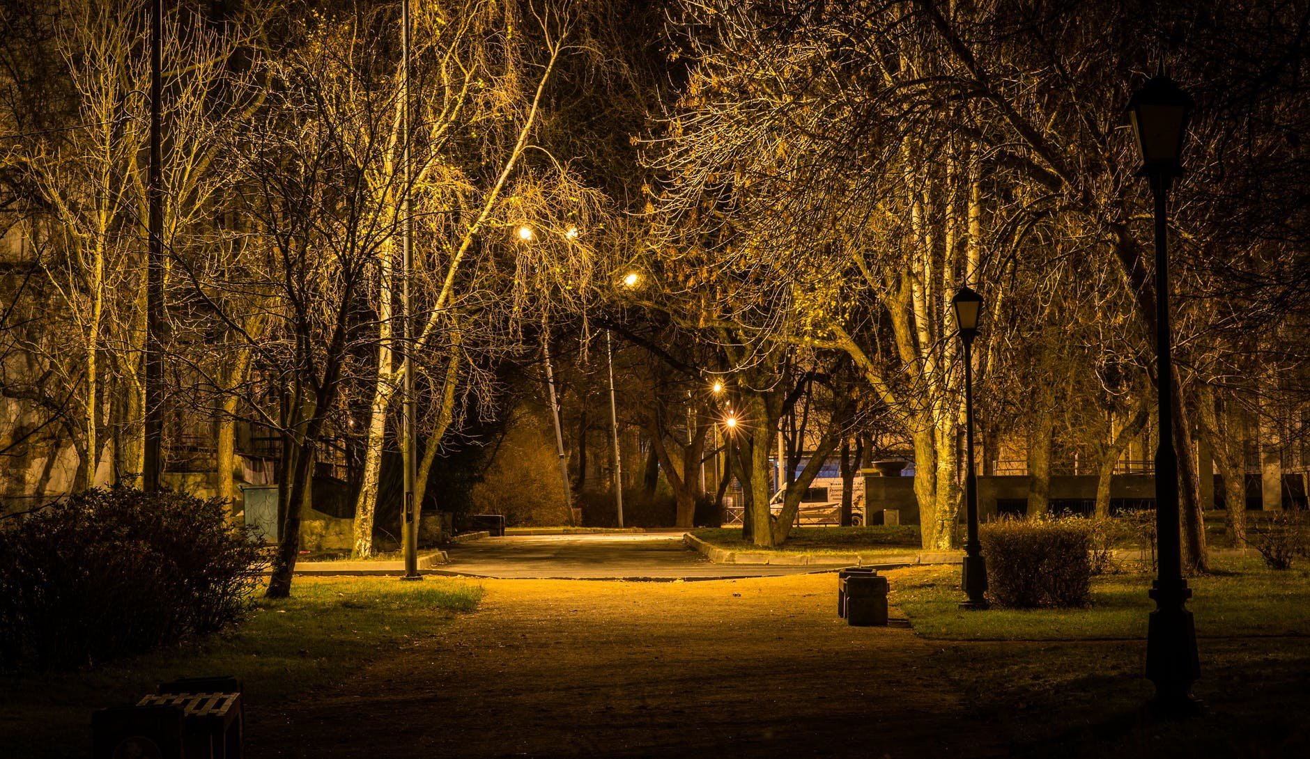 Вечером через парк. Полюстровский парк ночью. Парк ночь Комрат. Вечерний парк Батайск. Электросталь парк городской парк ночь.