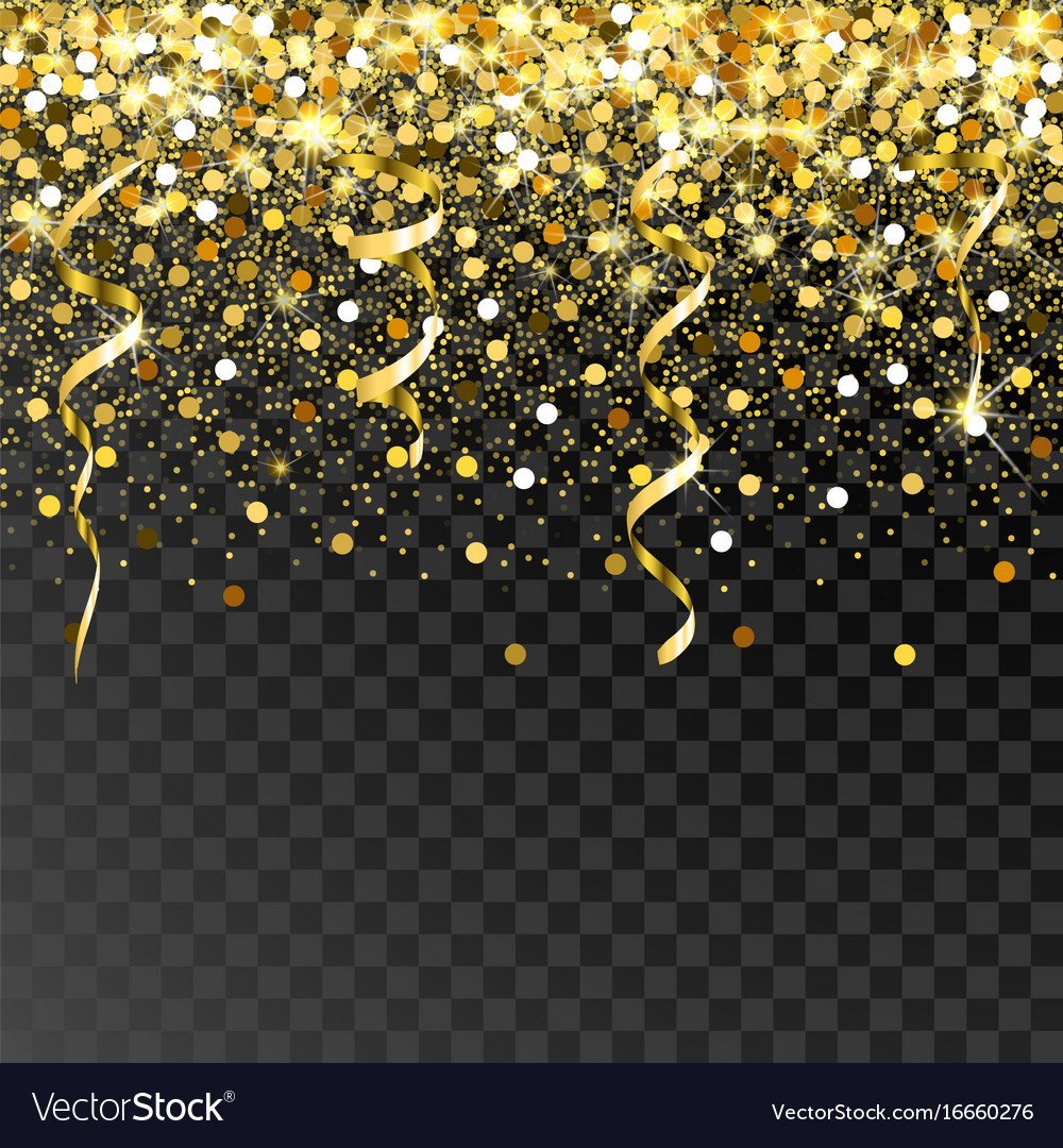 Конфетти золото на черном