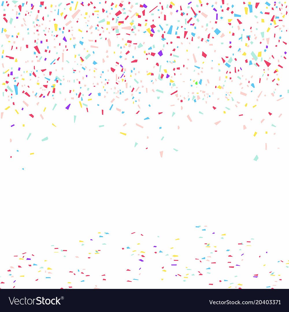 Фон для афиши с конфетти на белом фоне