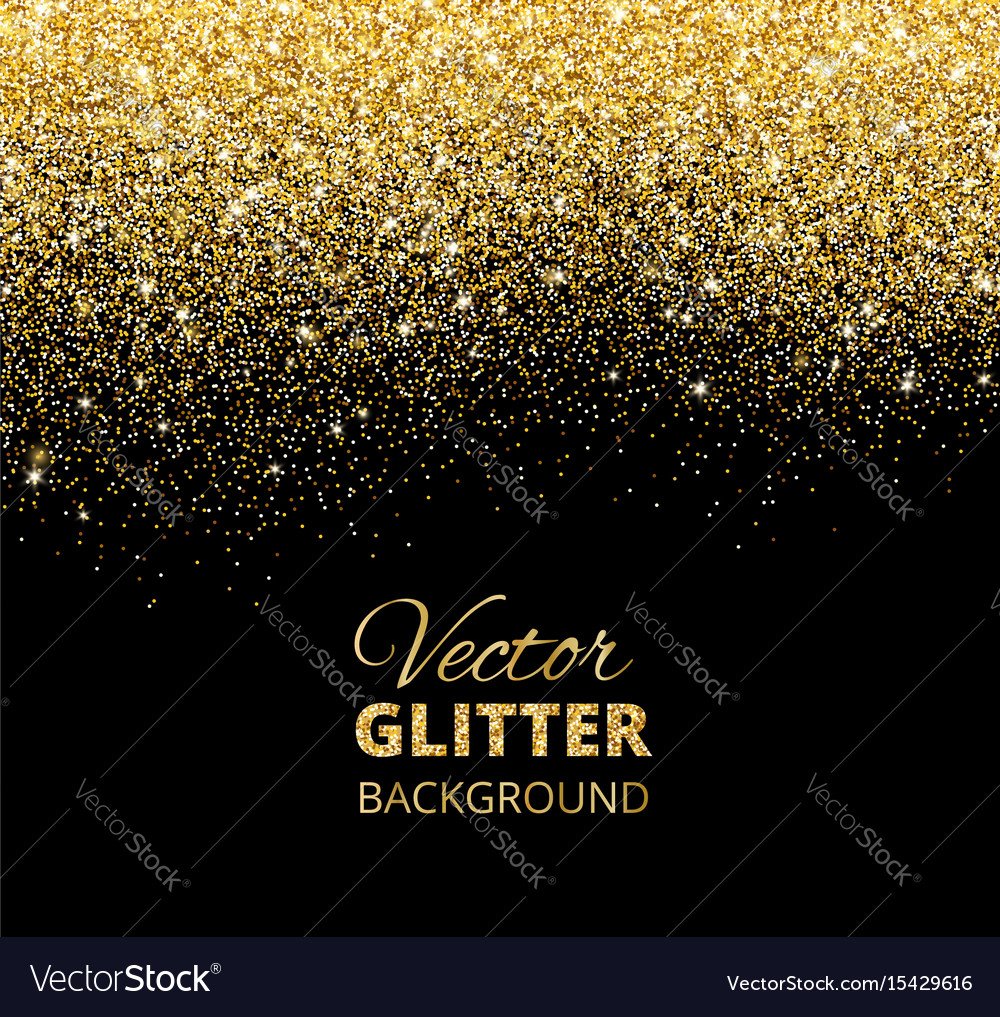 Золотое конфетти на черном фоне