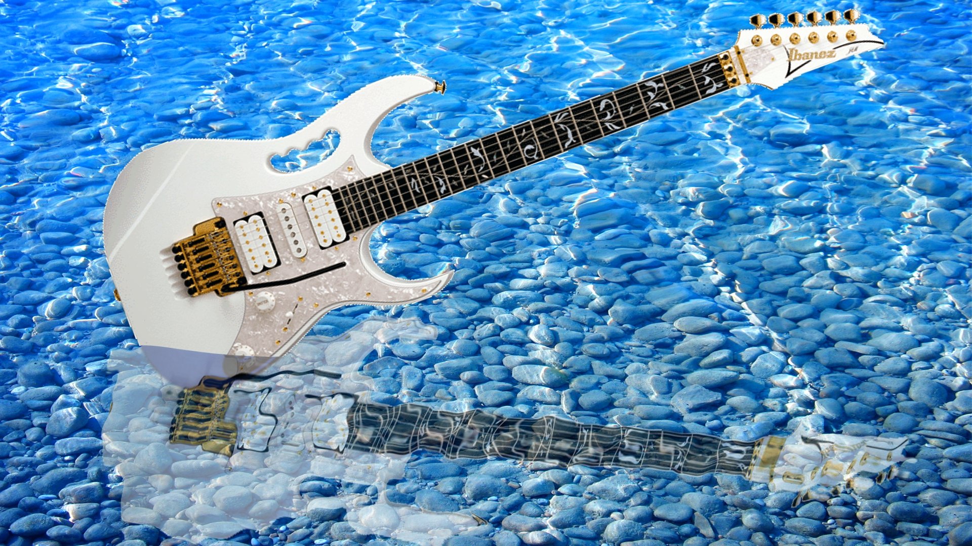 Ты самая красивая на гитаре. Ibanez Jem 7v. Электрогитара. Красивые электрогитары. Гитара в воде.
