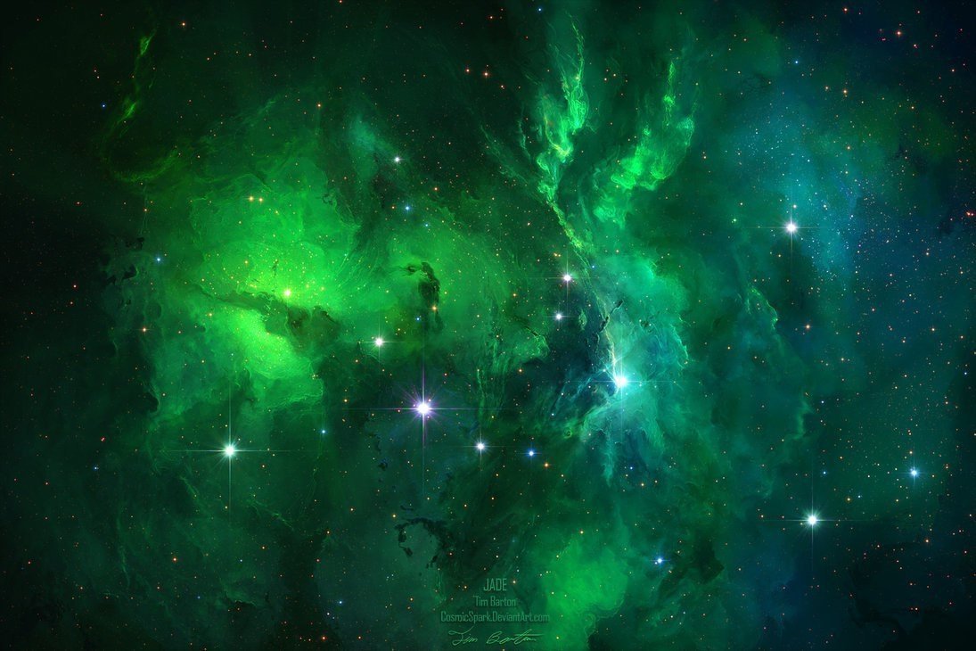 Космос в зелёном цвете