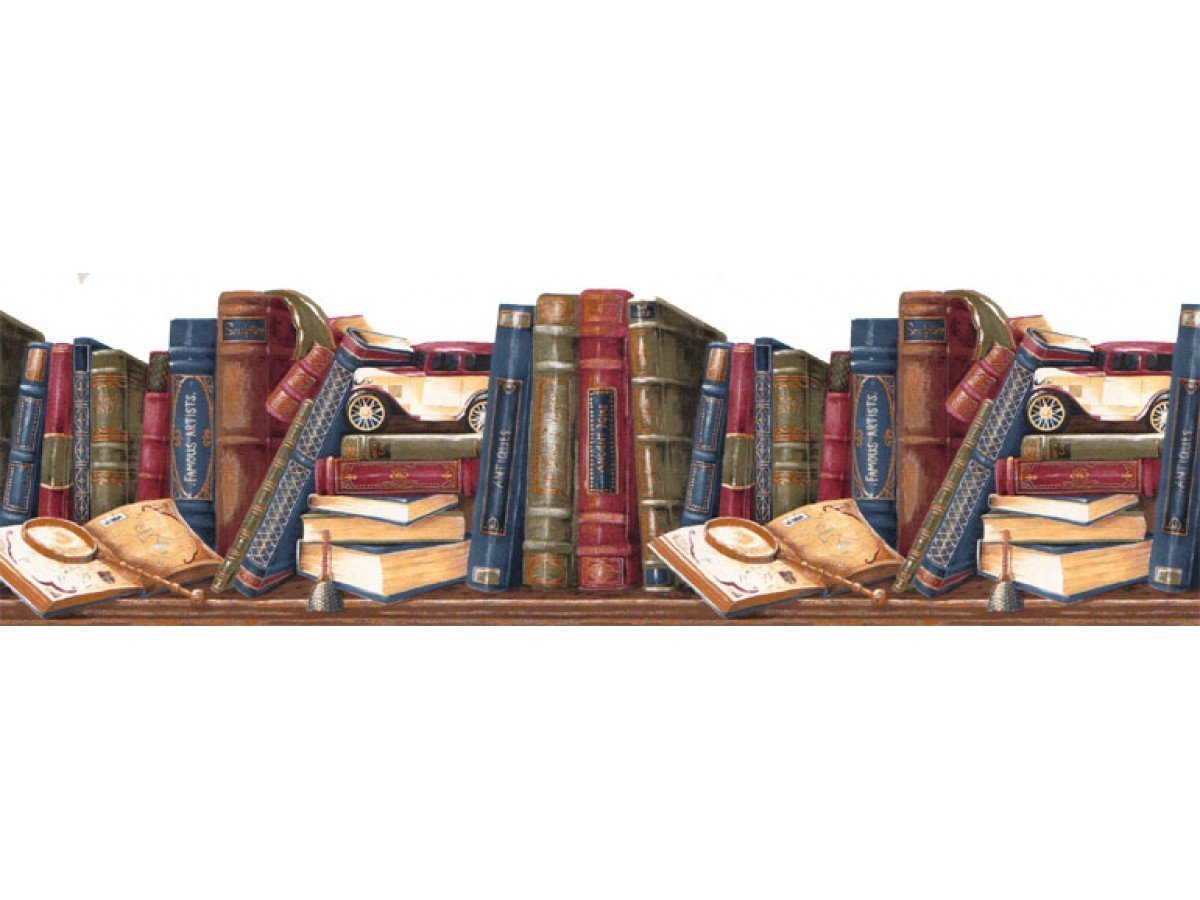 Полки с книгами арт