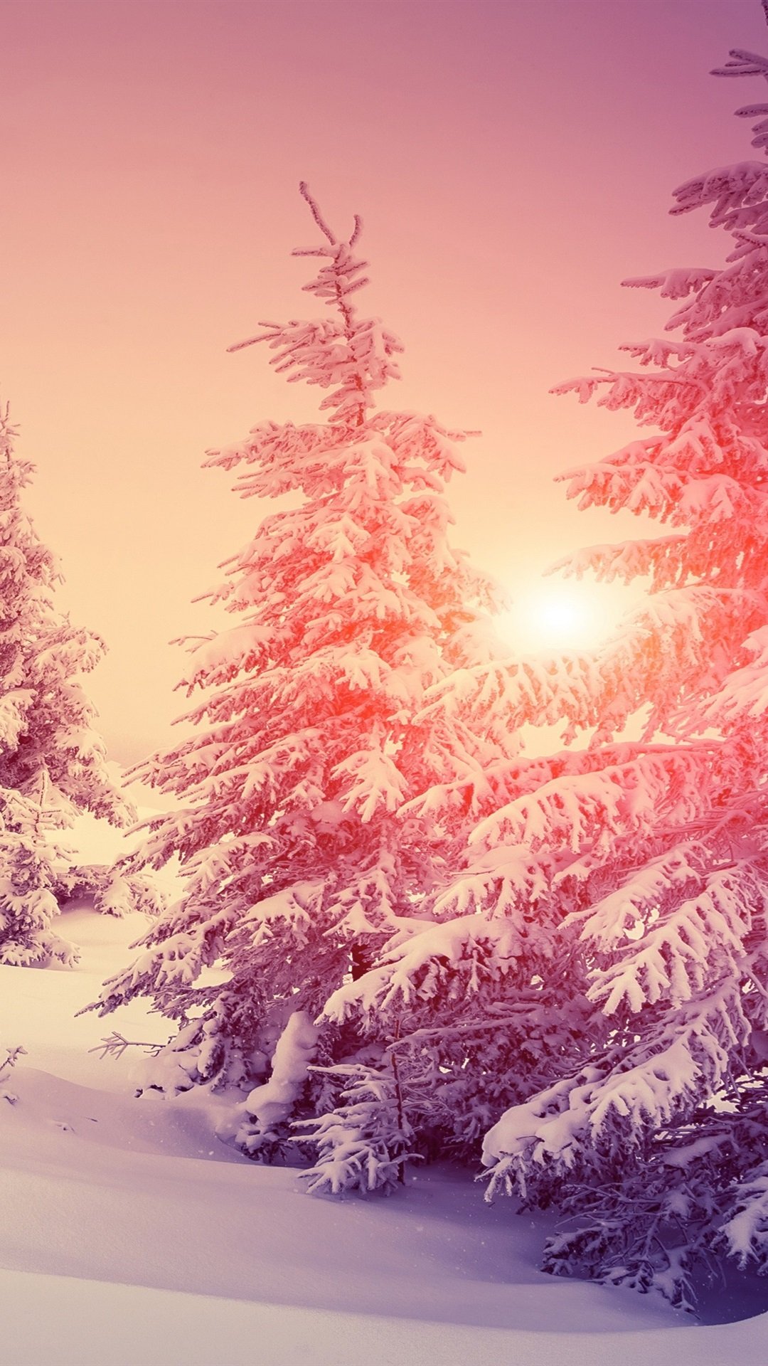 Зимний пейзаж вертикальный