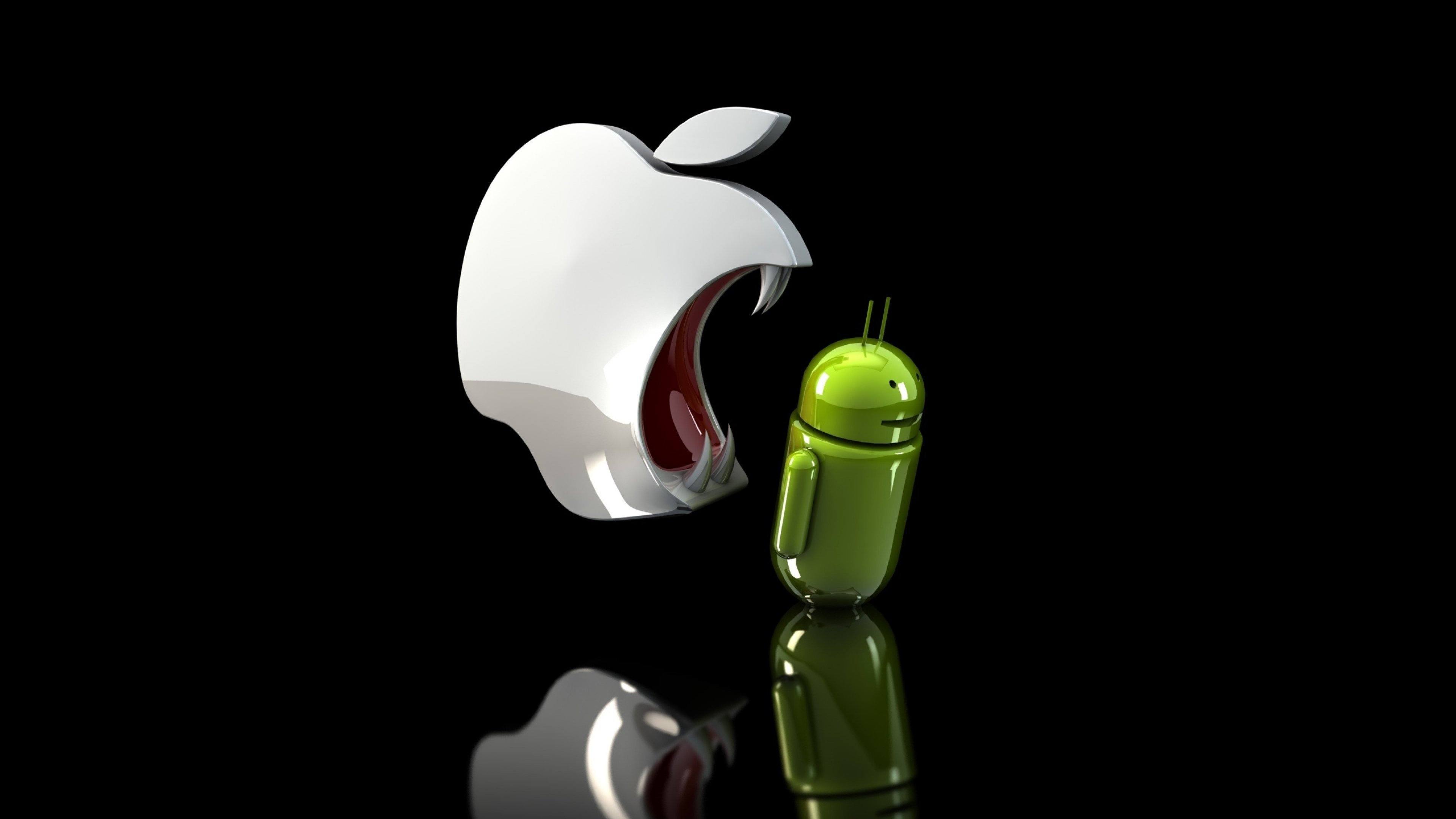 Андроид удивительная. Айфон Аппел андроид. Андроид против айфона. Необычные обои на андроид. Андроид против яблока.
