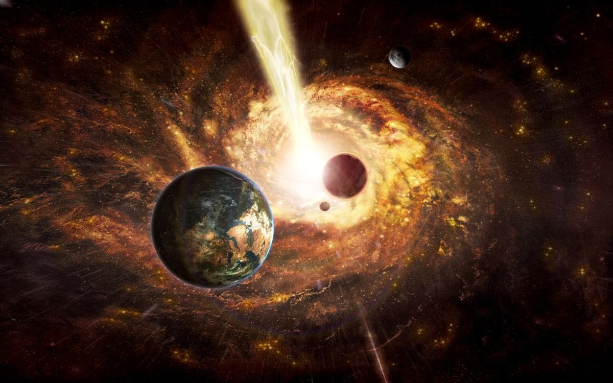 Черная дыра и планеты