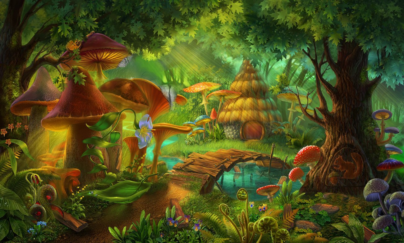 Волшебный грибной лес