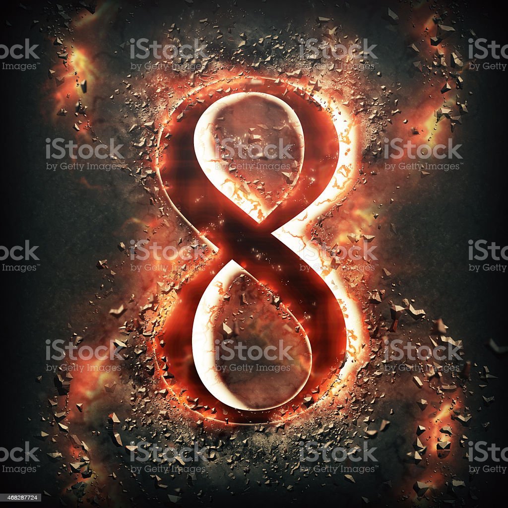 Цифра 8 Огненная