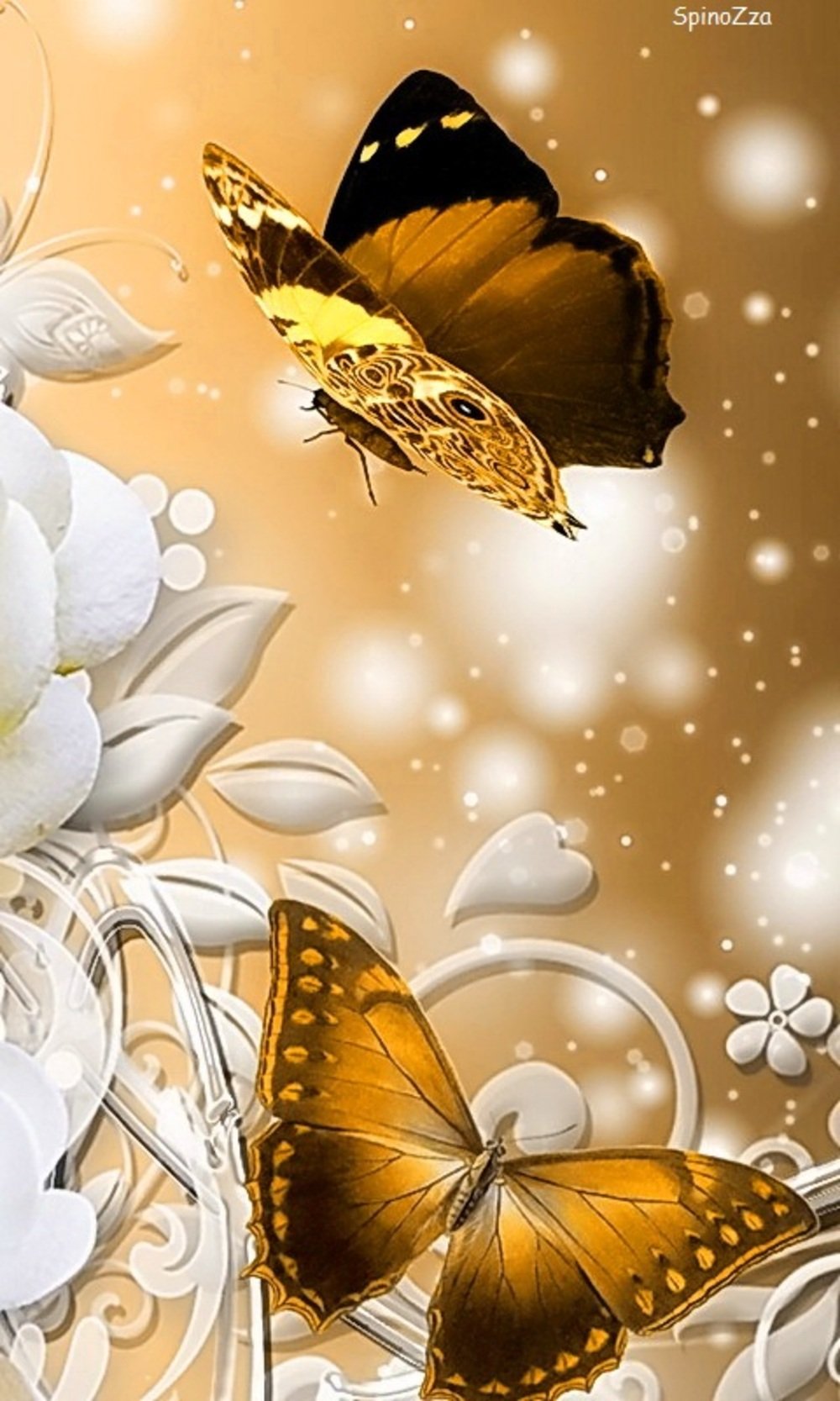 Красивый фон с бабочками