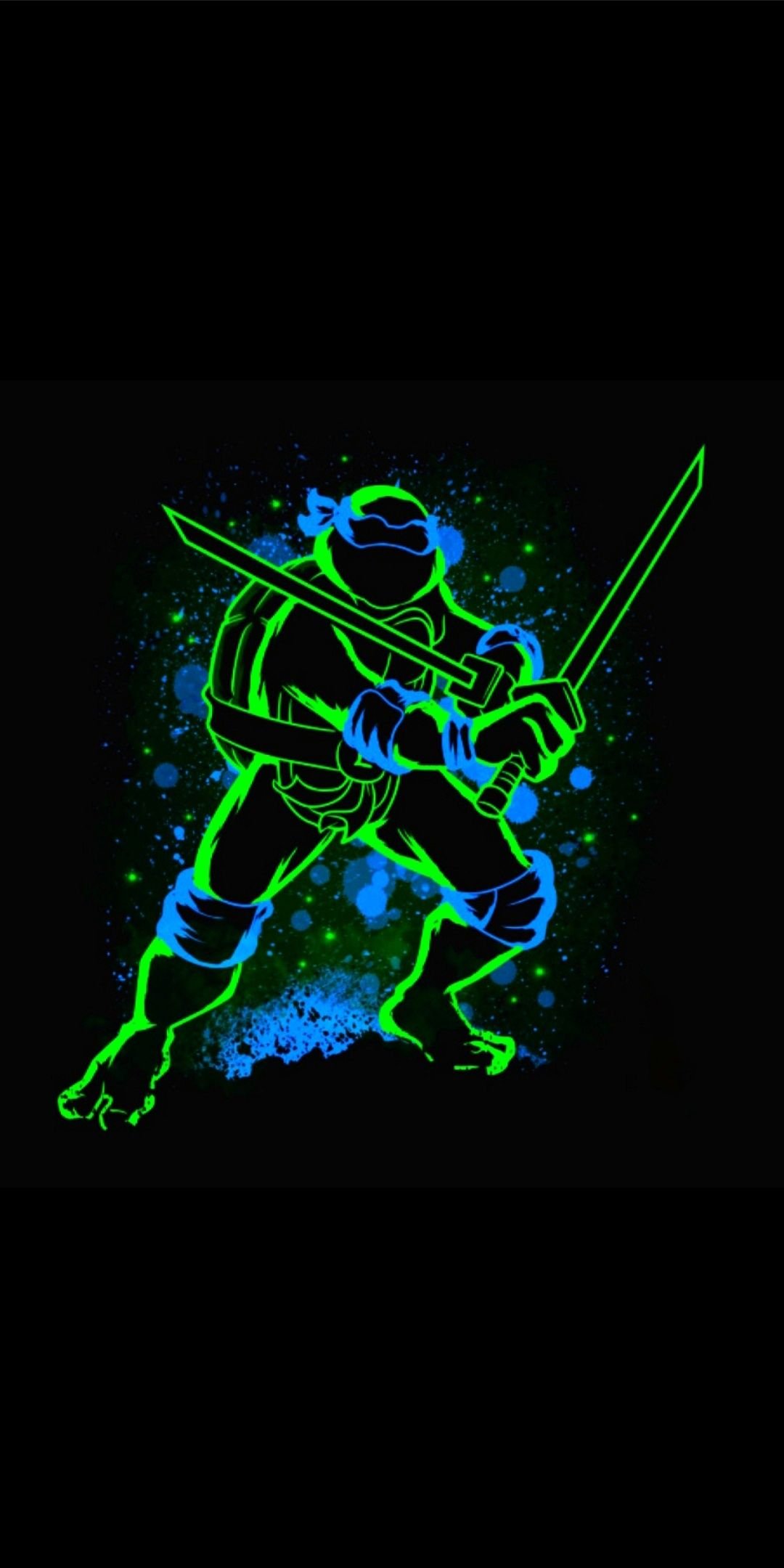 Ниндзя на черном фоне