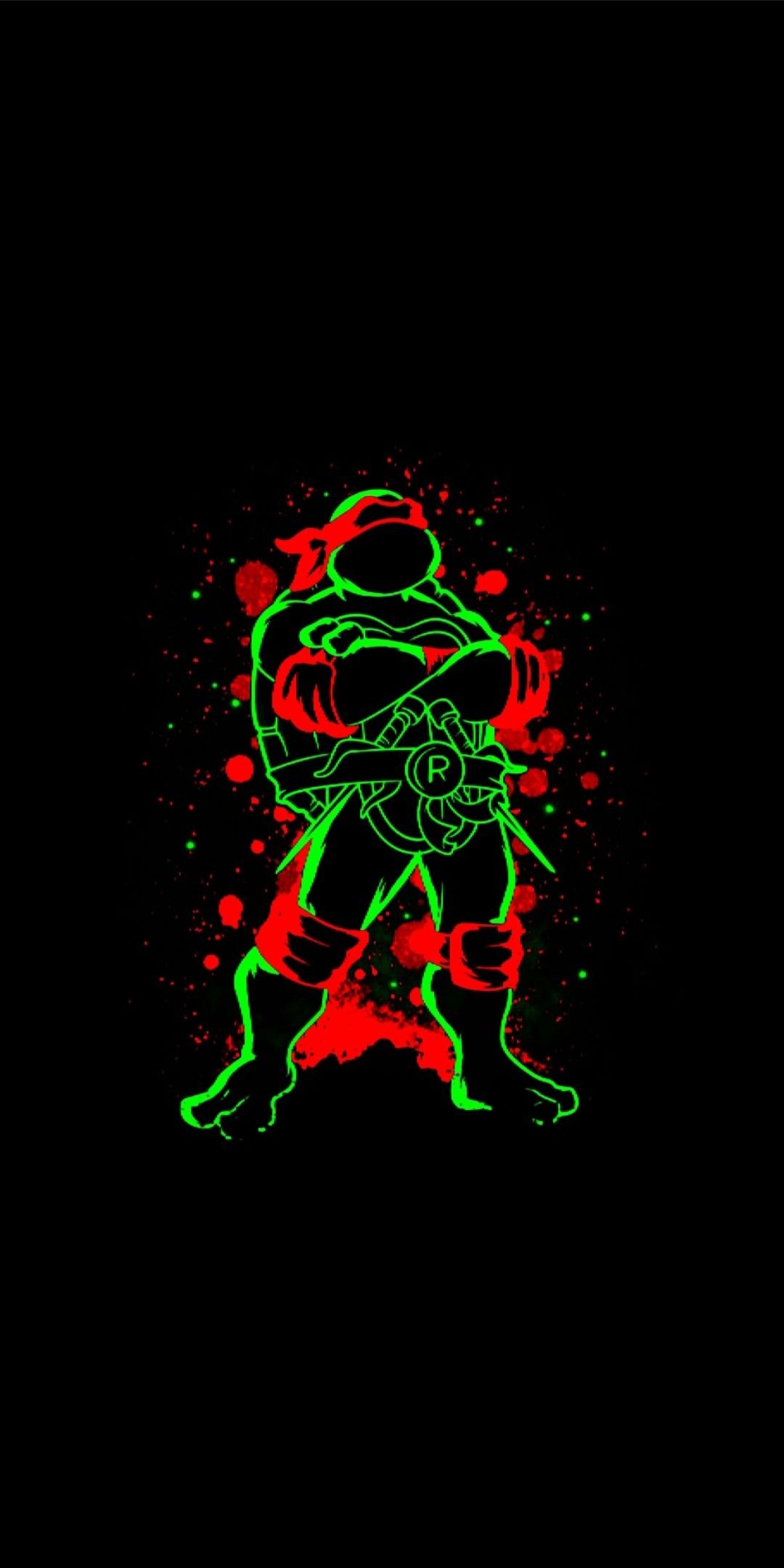 Черепашки ниндзя неон