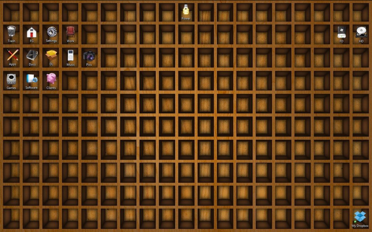 Полки для ярлыков на рабочем столе