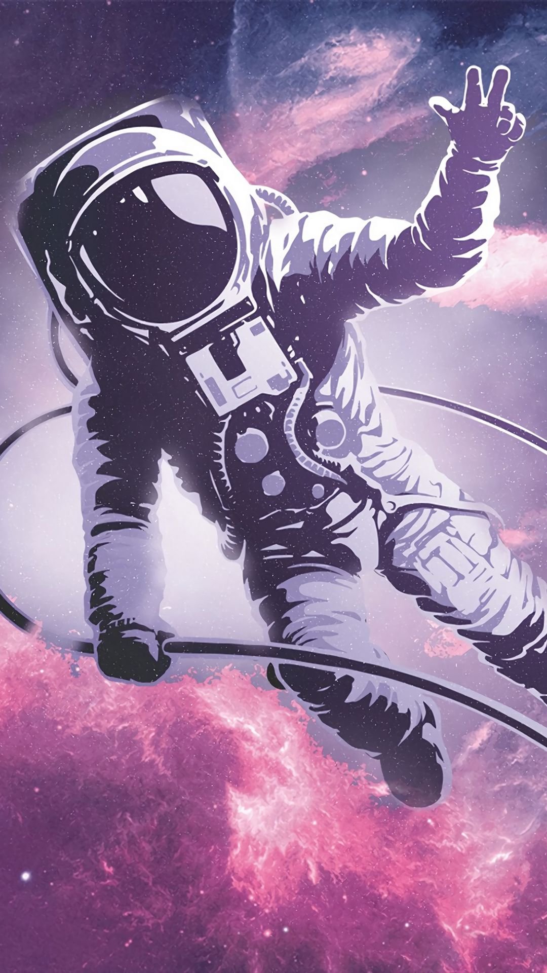 Космонавт на черном фоне