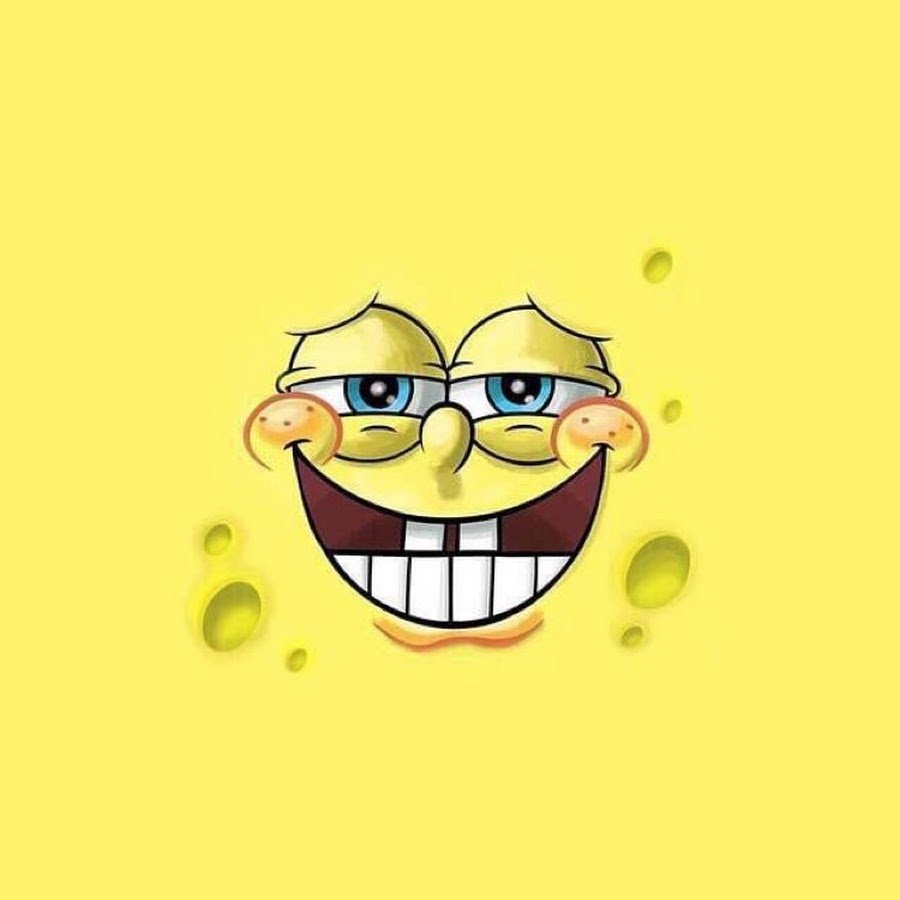 Губка Боб на желтом фоне