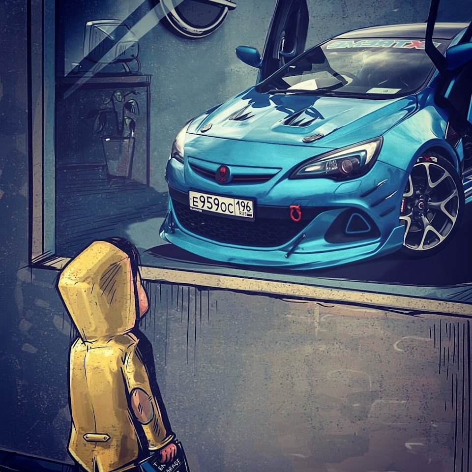 Арт машина за витриной Mitsubishi