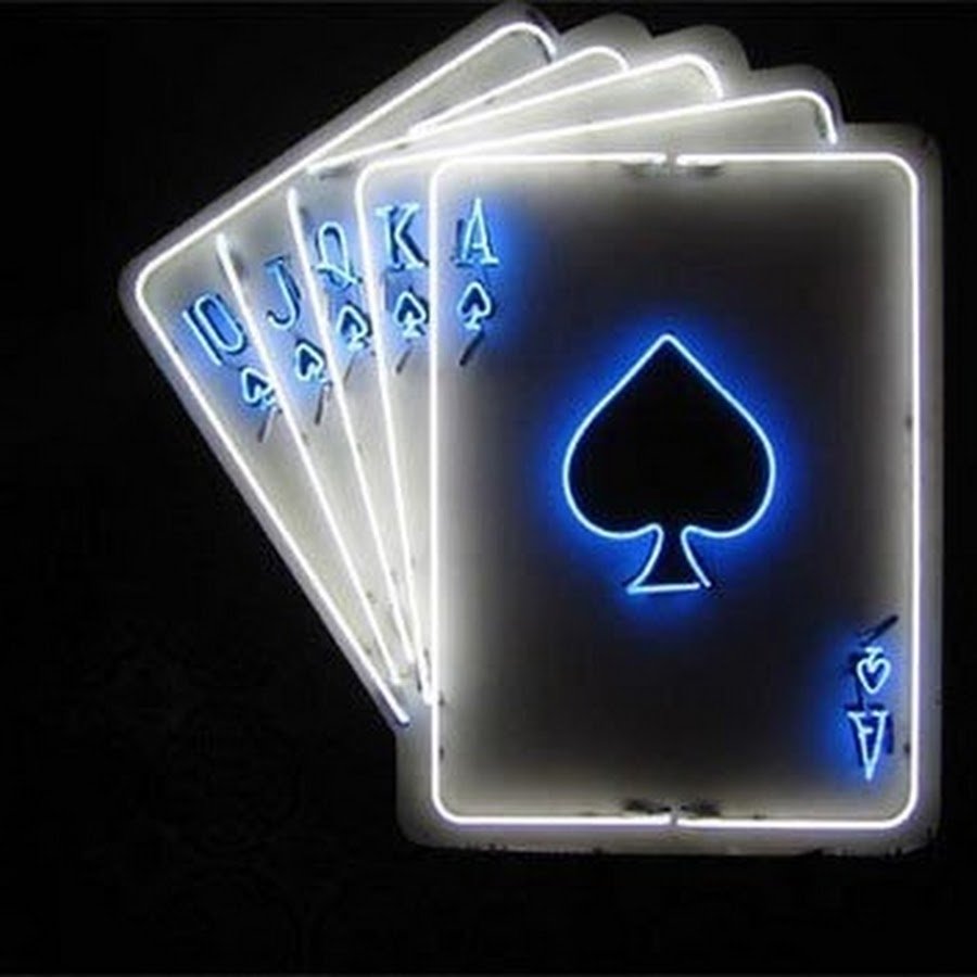 Неоновые карты игральные