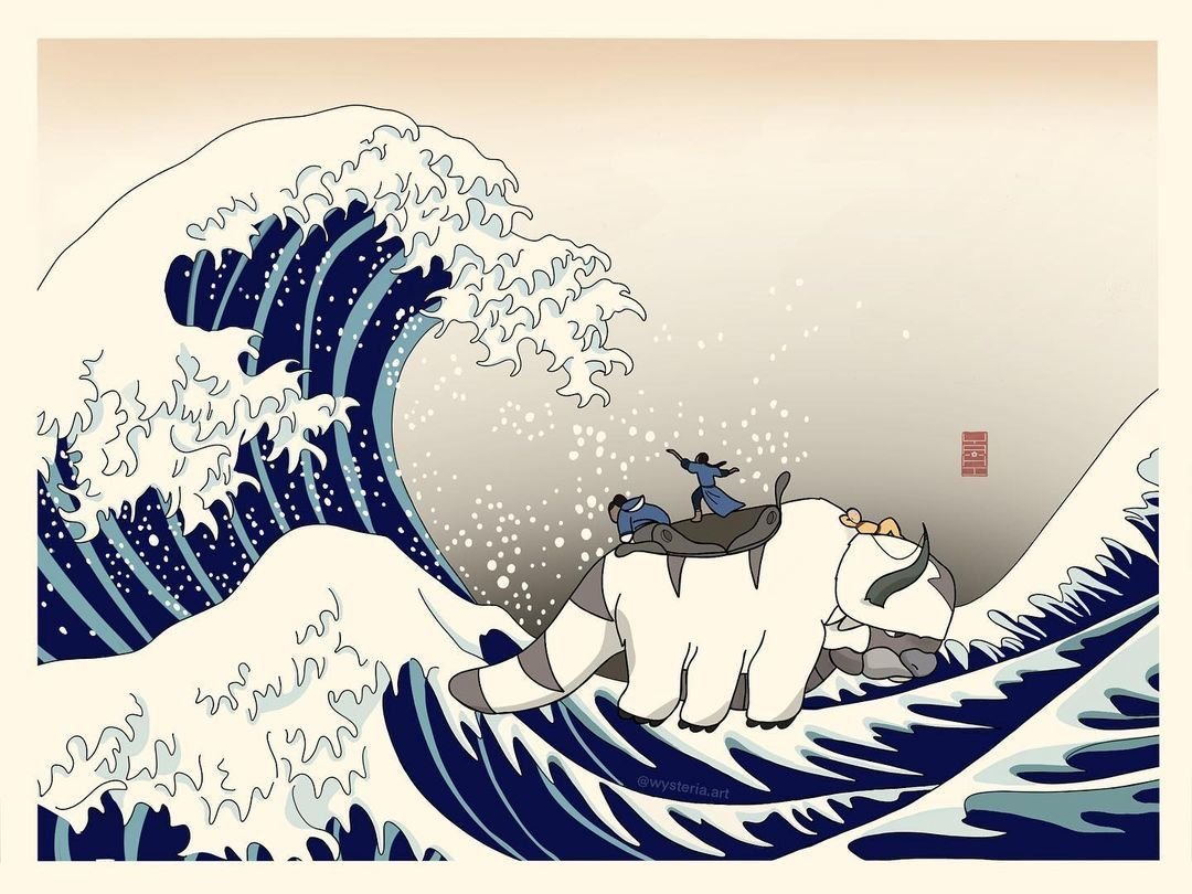 Кацусика Хокусай "большая волна в Канагаве", (1823—1831)