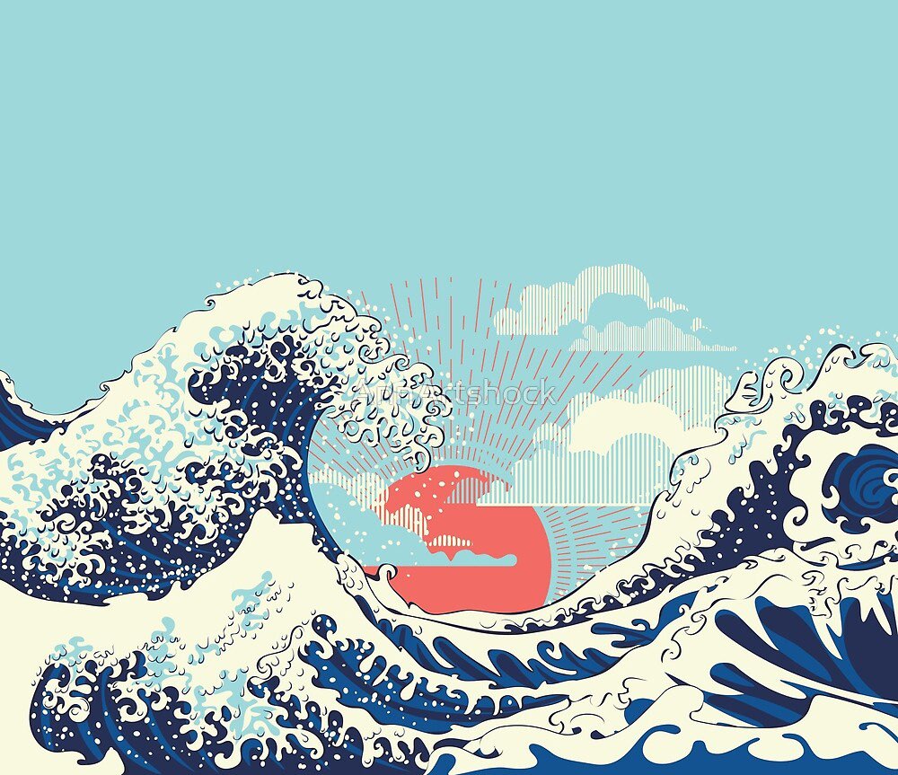 Wide great Wave of Kanagawa 2560x1440