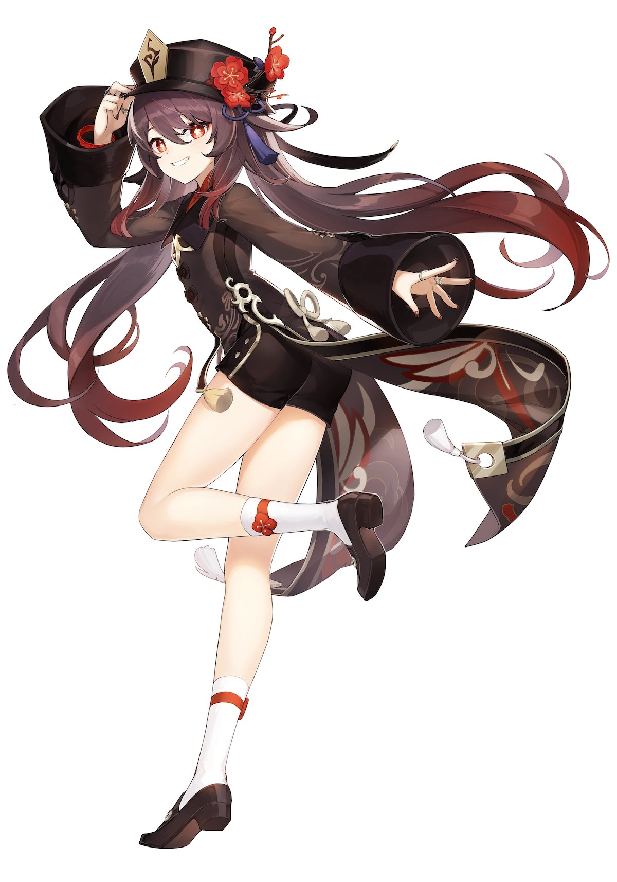 Ху Тао Геншин Импакт арт в полный рост