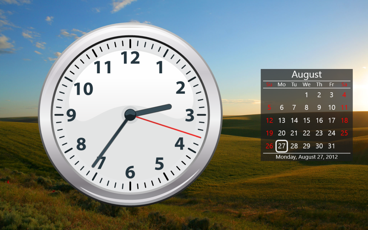 Виджет аналоговые часы