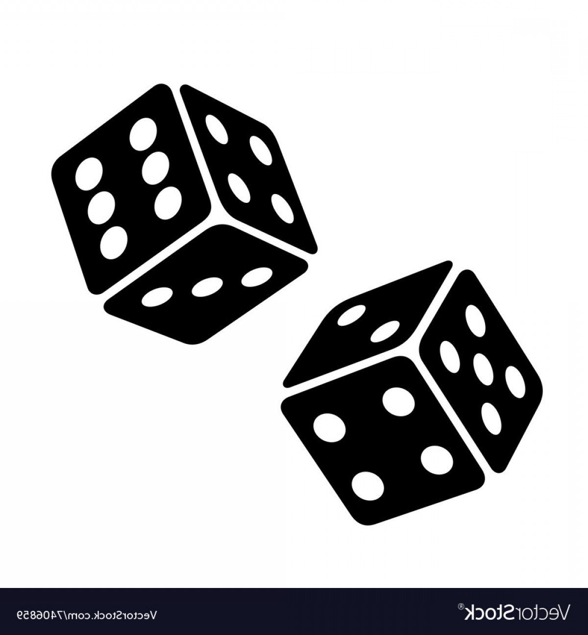 Игровые кубики на черном фоне