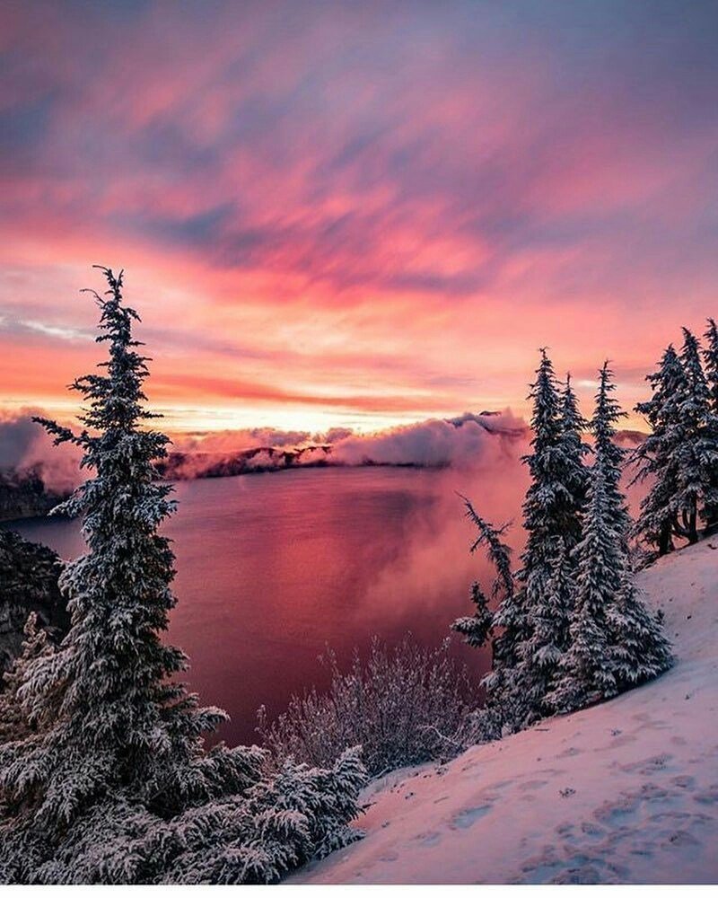 Закат зимой