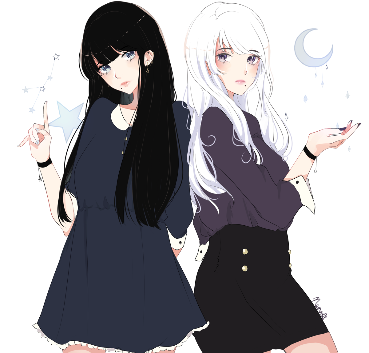 Девушки Близнецы арт