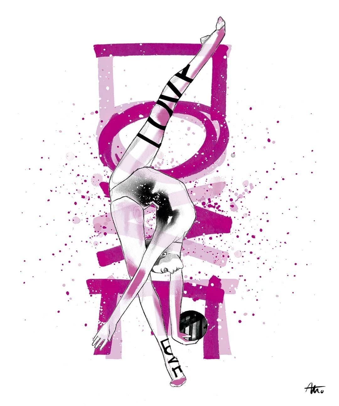 Гимнастка рисунок