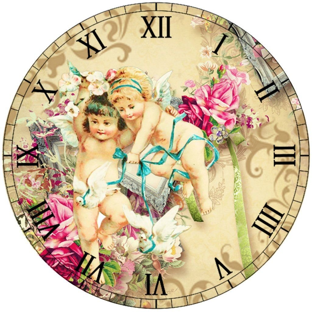 Циферблат часов декупаж