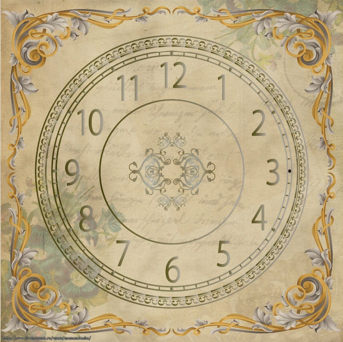 Старинные циферблаты для декупажа